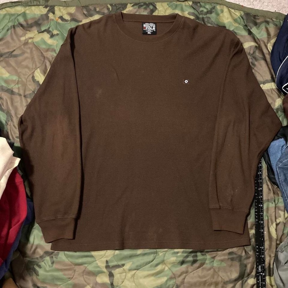 Southpole brown tab thermal longsleeve vtg y2k baggy size XL/25